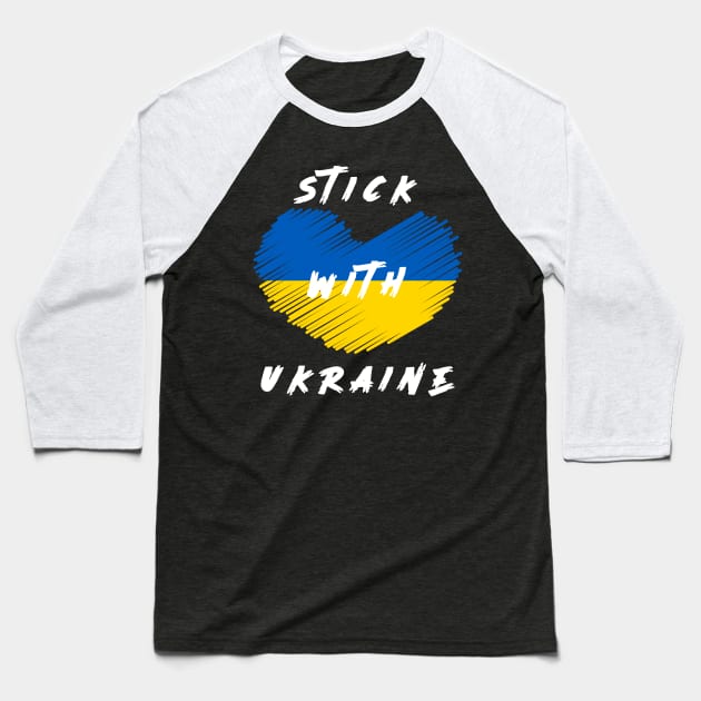 stick  with ukraine Shirt, Support Ukraine Shirt, Stand with Ukraine shirt, Puck Futin Shirt, Ukraine Flag Shirt, Ukranian Shirt, Ukraine Gifts Baseball T-Shirt by black lynx